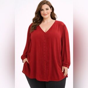 Elegant Red Women's Top